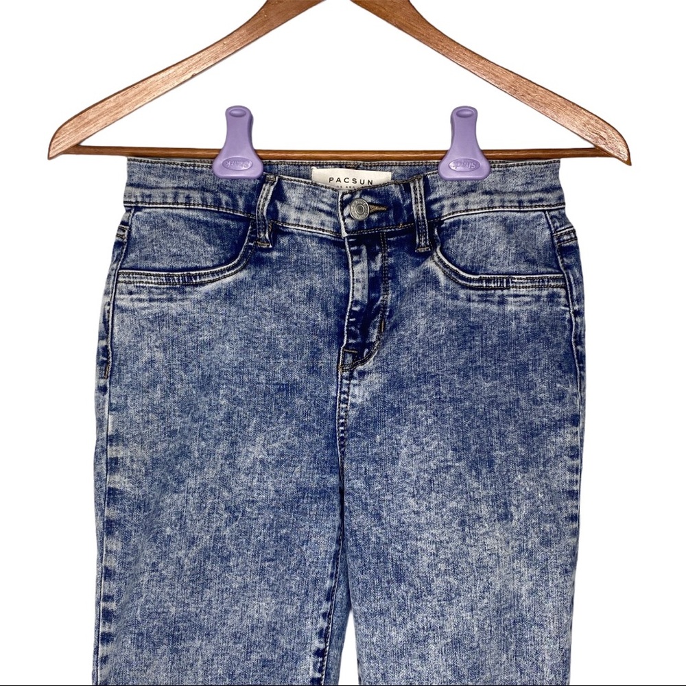 PacSun Acid Wash High-Rise Ankle Leggings - Picture 4 of 11